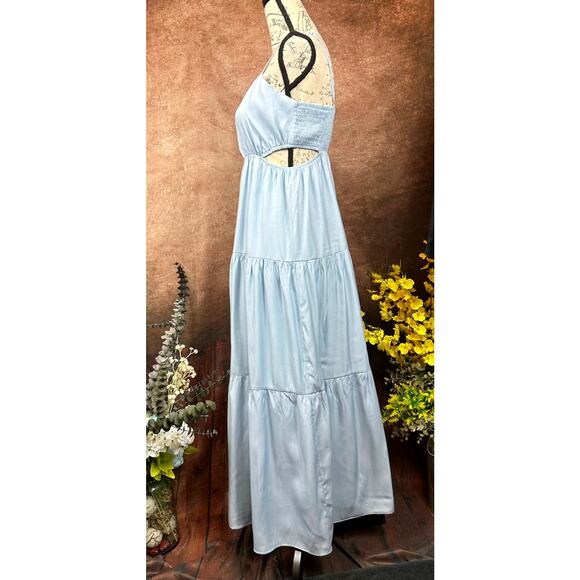 And Now This Women's Cut Out Tiered Maxi Dress - Periwinkle Blue - size XS - Picture 6 of 16